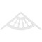 Ekena Millwork Pitch Classic Wagon Wheel Architectural Grade PVC Gable Pediment, 36"W x 15"H x 1"P (10/12) GPP036X015X100CWW - alternate 3
